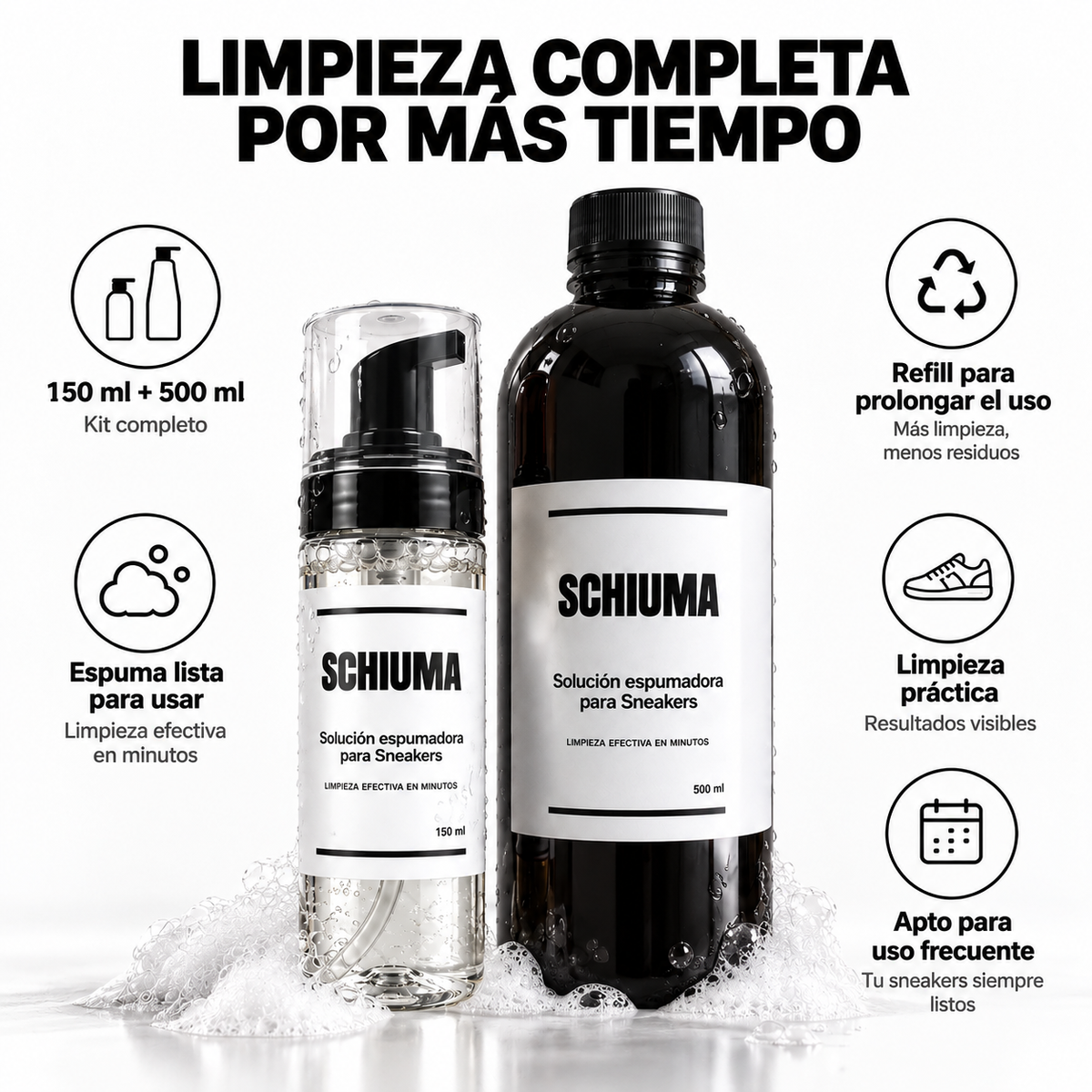 Limpiador 150 ml + Refill 500 ml SCHIUMA