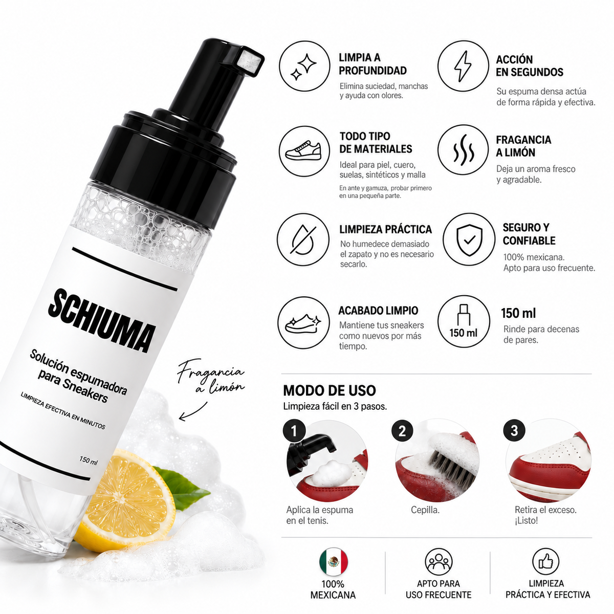 Limpiador para Sneakers SCHIUMA 150 ml